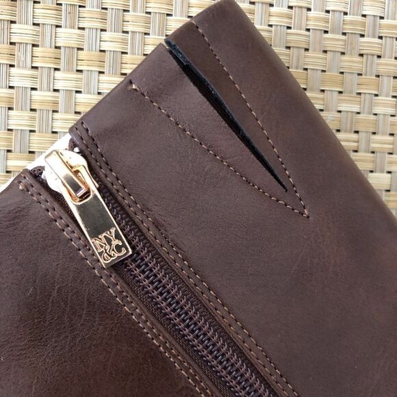 New York & Company Raylan Platform Ankle Boots Chocolate Size 8.5 - Picture 6 of 8